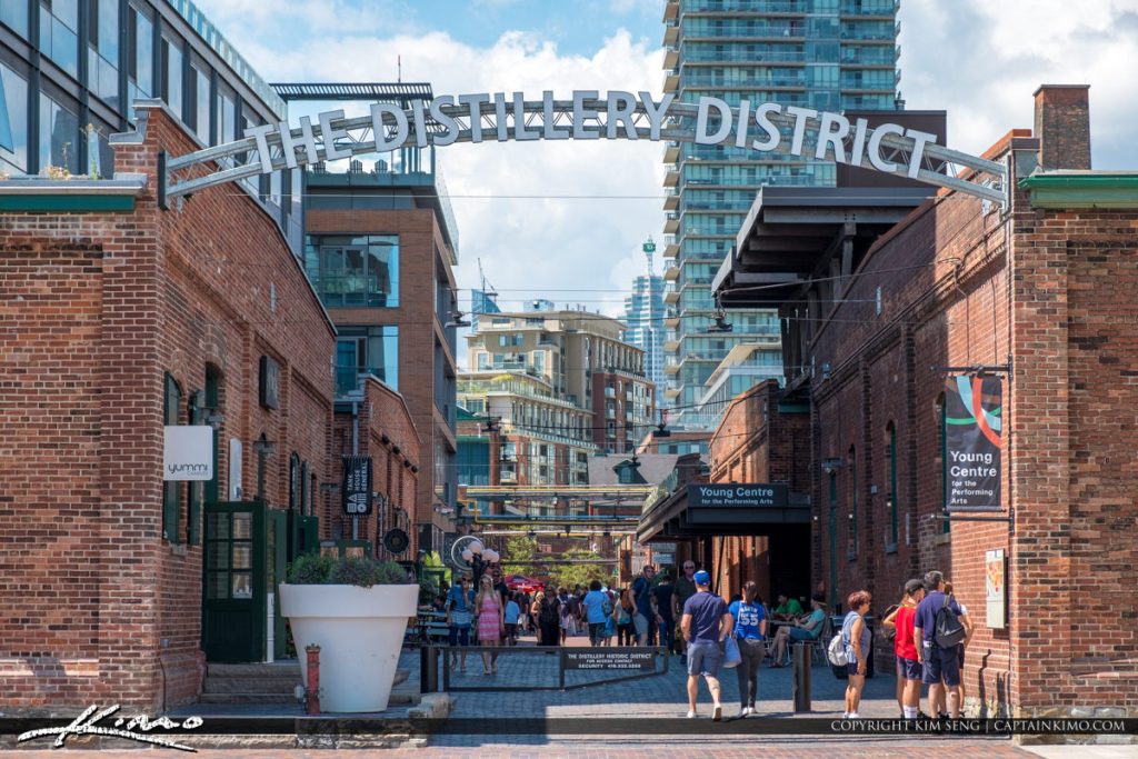 the distillery district toronto canada skyline